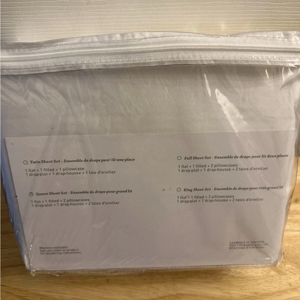 NIP Elias Made In Portugal White 100%‎ Cotton Sateen Queen Sheet Set